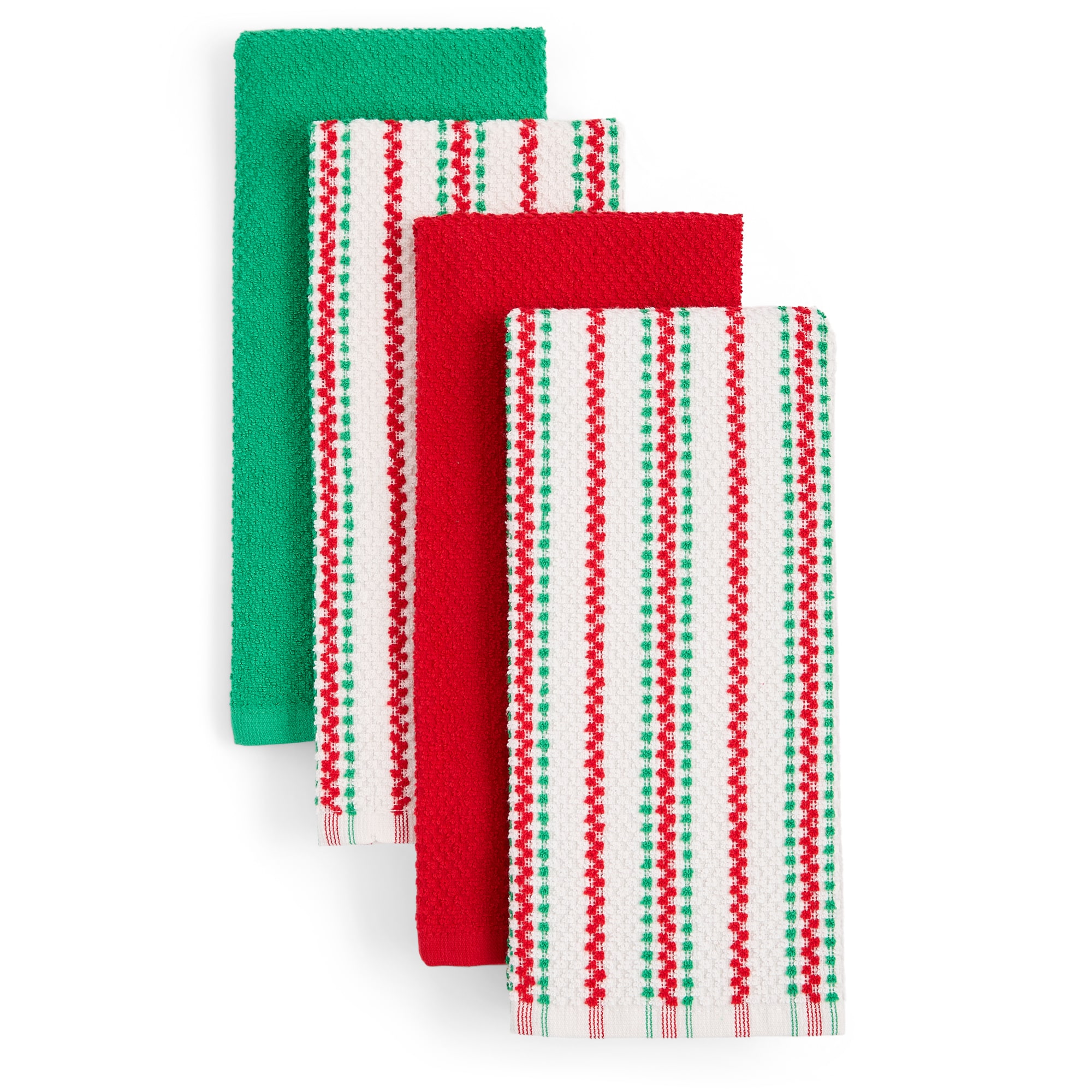 North Pole Trading Co. Holiday Nostalgic Stripe 4-pc. Kitchen Towel Set