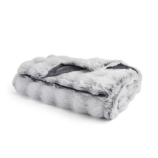 North Pole Trading Co. Bubble Faux Fur Throw