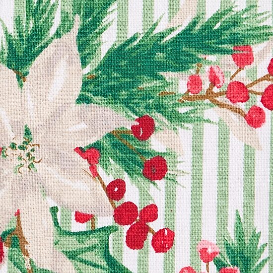 North Pole Trading Co. Heirloom Poinsetta  2-pc. Kitchen Towel Set