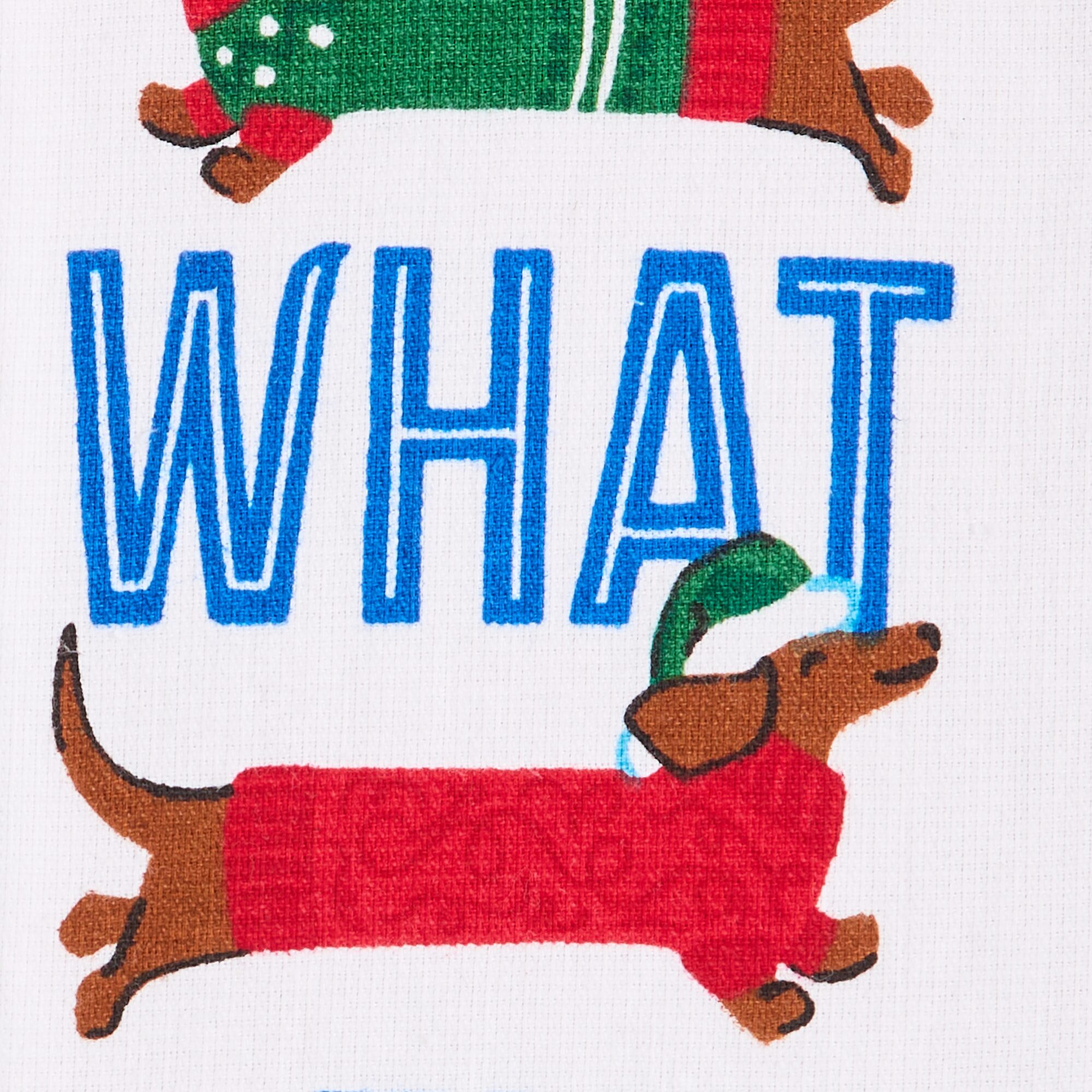 North Pole Trading Co. Dashund Snow  2-pc. Kitchen Towel Set