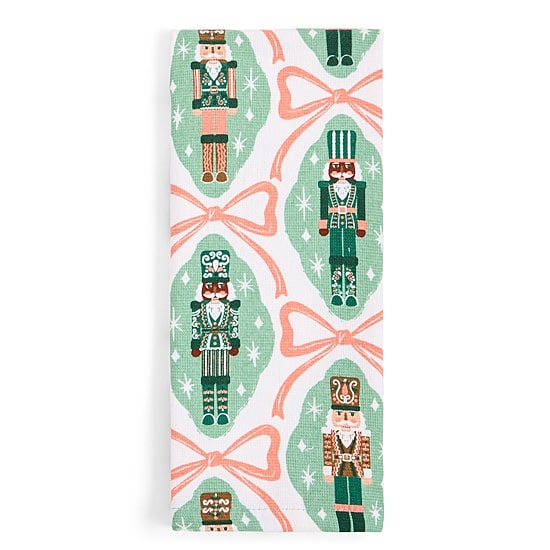 North Pole Trading Co. Pastel Nutcracker  2-pc. Kitchen Towel Set