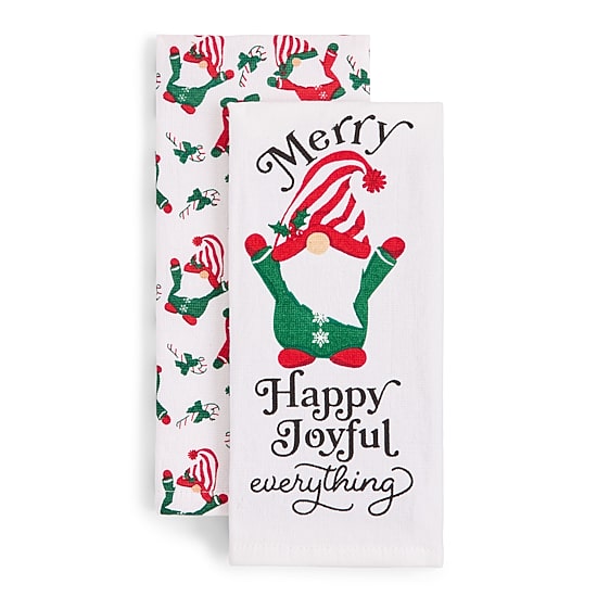 North Pole Trading Co. Jolly Gnome 2-pc. Kitchen Towel Set