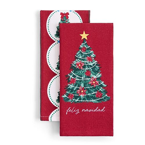 North Pole Trading Co . Feliz Navidad 2-pc. Kitchen Towel Set In Multiple Colors