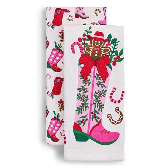 North Pole Trading Co. Howdy Holidays  2-pc. Kitchen Towel Set