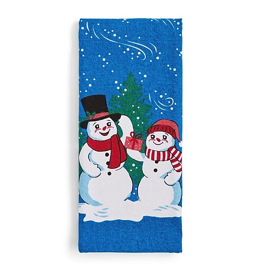 North Pole Trading Co. Snowmans Wish  2-pc. Kitchen Towel Set
