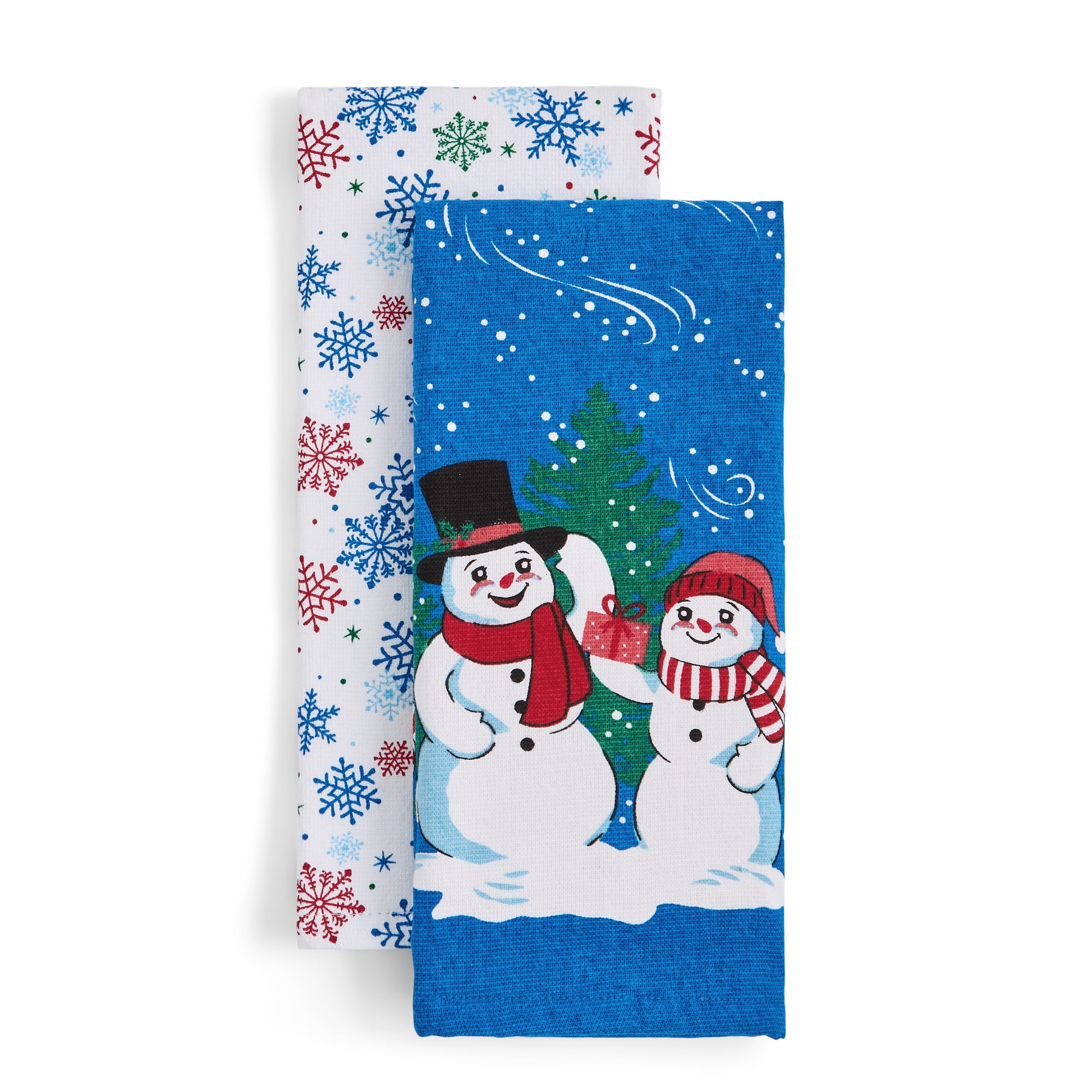 North Pole Trading Co. Snowmans Wish  2-pc. Kitchen Towel Set