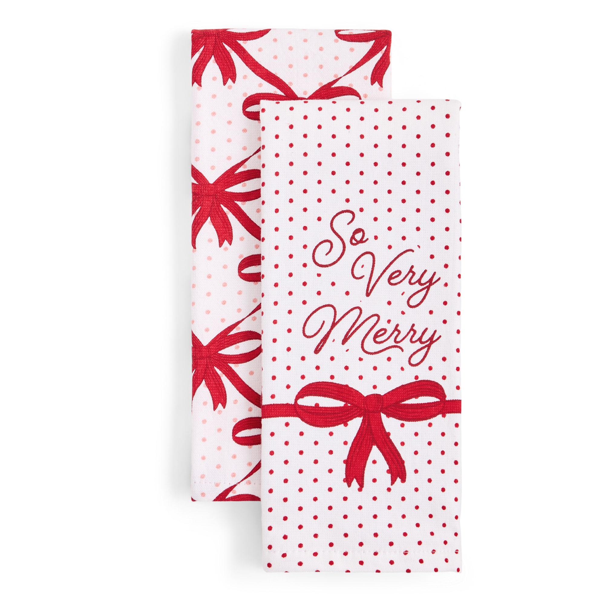 North Pole Trading Co. Holiday Bows 2-pc. Kitchen Towel Set