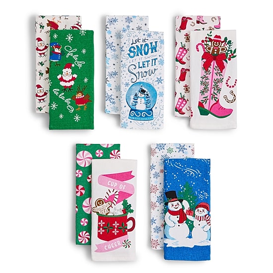 North Pole Trading Co. Howdy Holidays  2-pc. Kitchen Towel Set