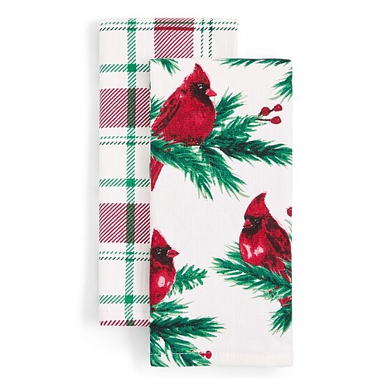 North Pole Trading Co. Cardinal 2-pc. Kitchen Towel Set