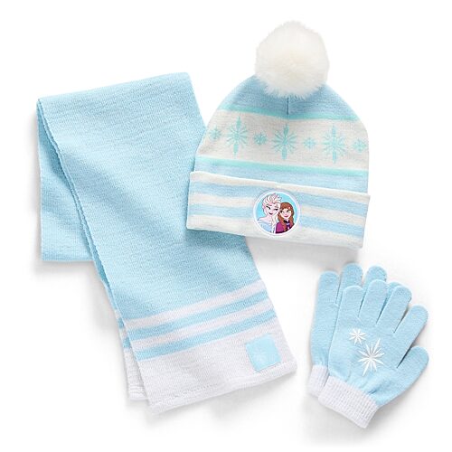 Disney Collection Big Kid Girls 3-pc. Frozen Cold Weather Set In Blue