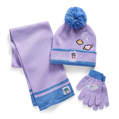 Disney Collection Big Kid Girls 3-pc. Lilo & Stitch Cold Weather Set In Purple