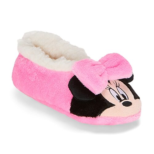 Disney Kids' Collection Girls Minnie Mouse Slip-on Slippers In Pink