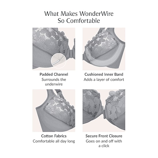 Glamorise Front-Close Cotton Wonderwire- 1241