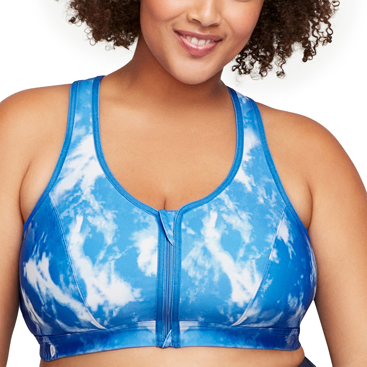 Glamorise® Zip Up Front Closure Sports Bra -9266