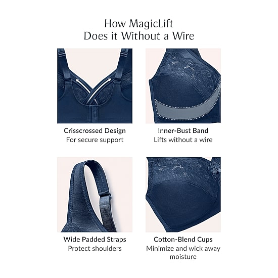Glamorise MagicLift® Minimizer Wirefree Bra-1003