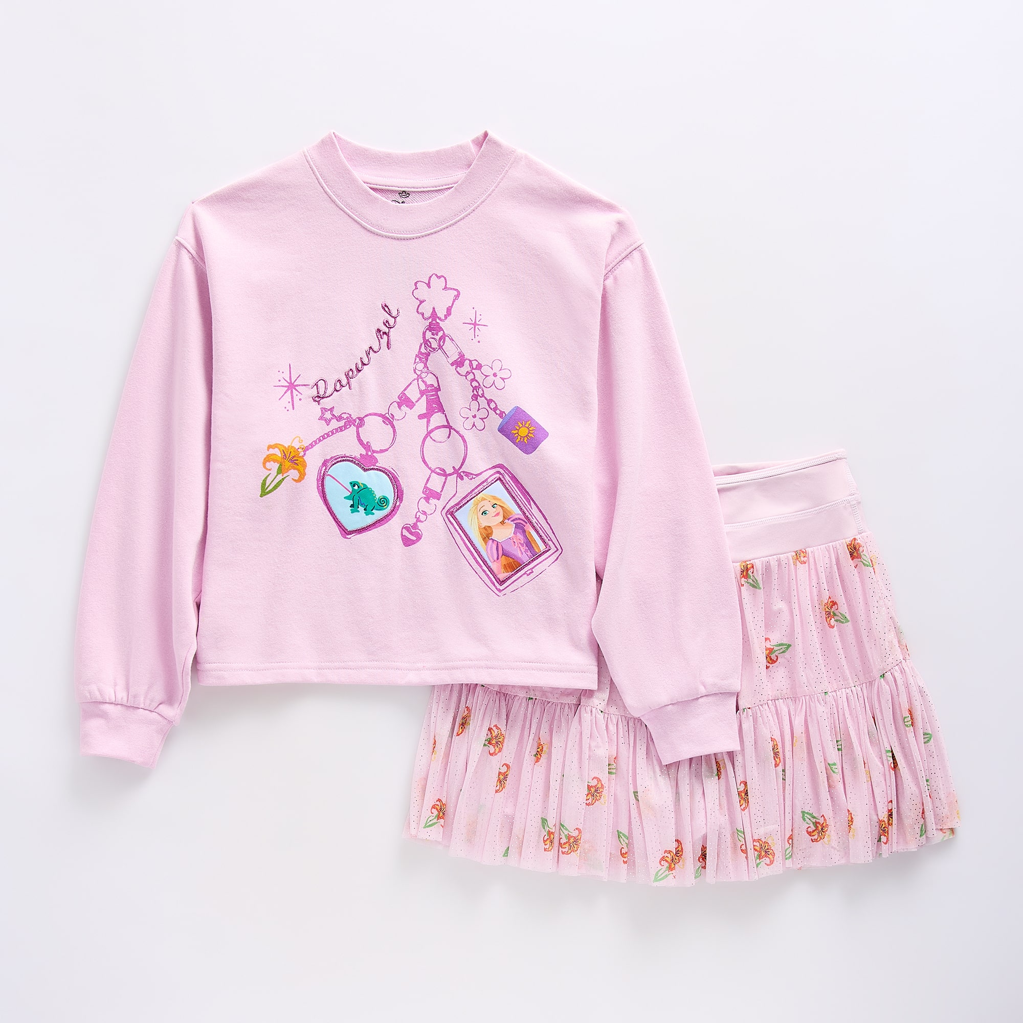Disney Collection Little & Big Kid Girls 2-pc. Rapunzel Skort Set