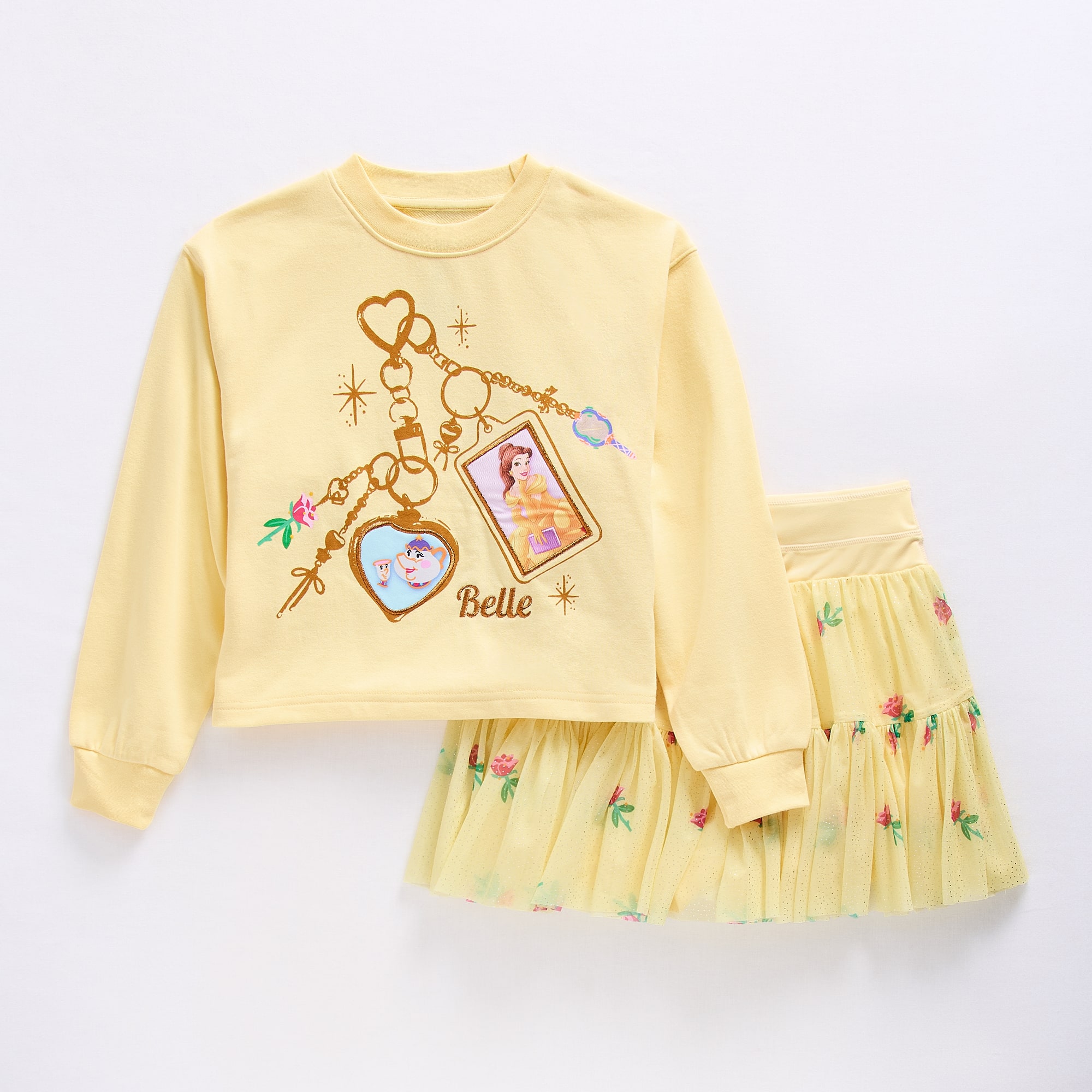 Disney Collection Little & Big Kid Girls 2-pc. Belle Skort Set