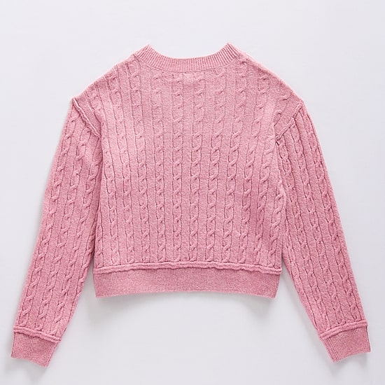 Thereabouts Little & Big Kid Girls V Neck Long Sleeve Pullover Sweater