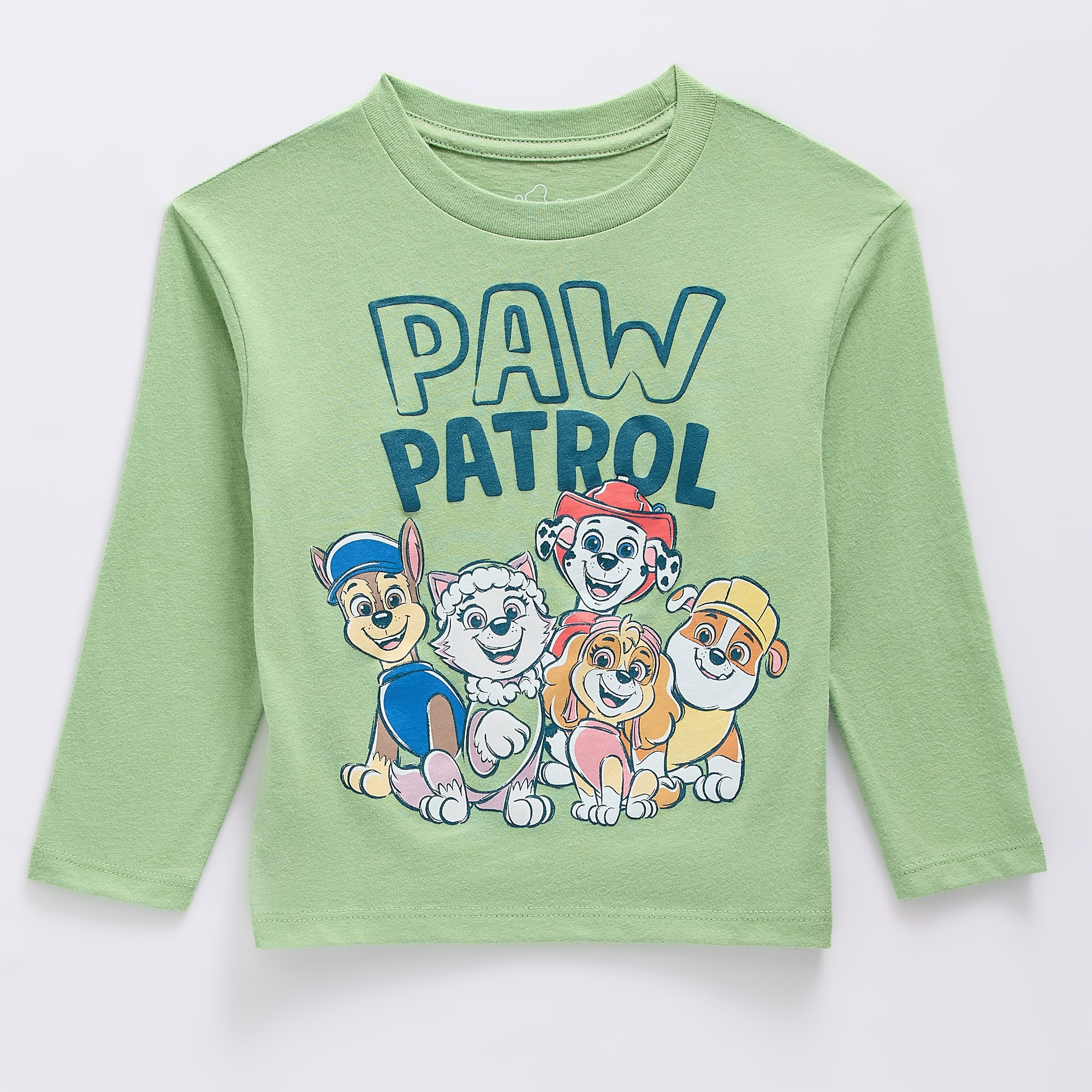 Toddler Boys Crew Neck Long Sleeve Regular Fit Paw Patrol Graphic T-Shirt