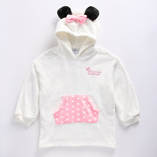 Disney Collection Little & Big Kid Girls Long Sleeve Embroidered Minnie Mouse Fleece Hoodie