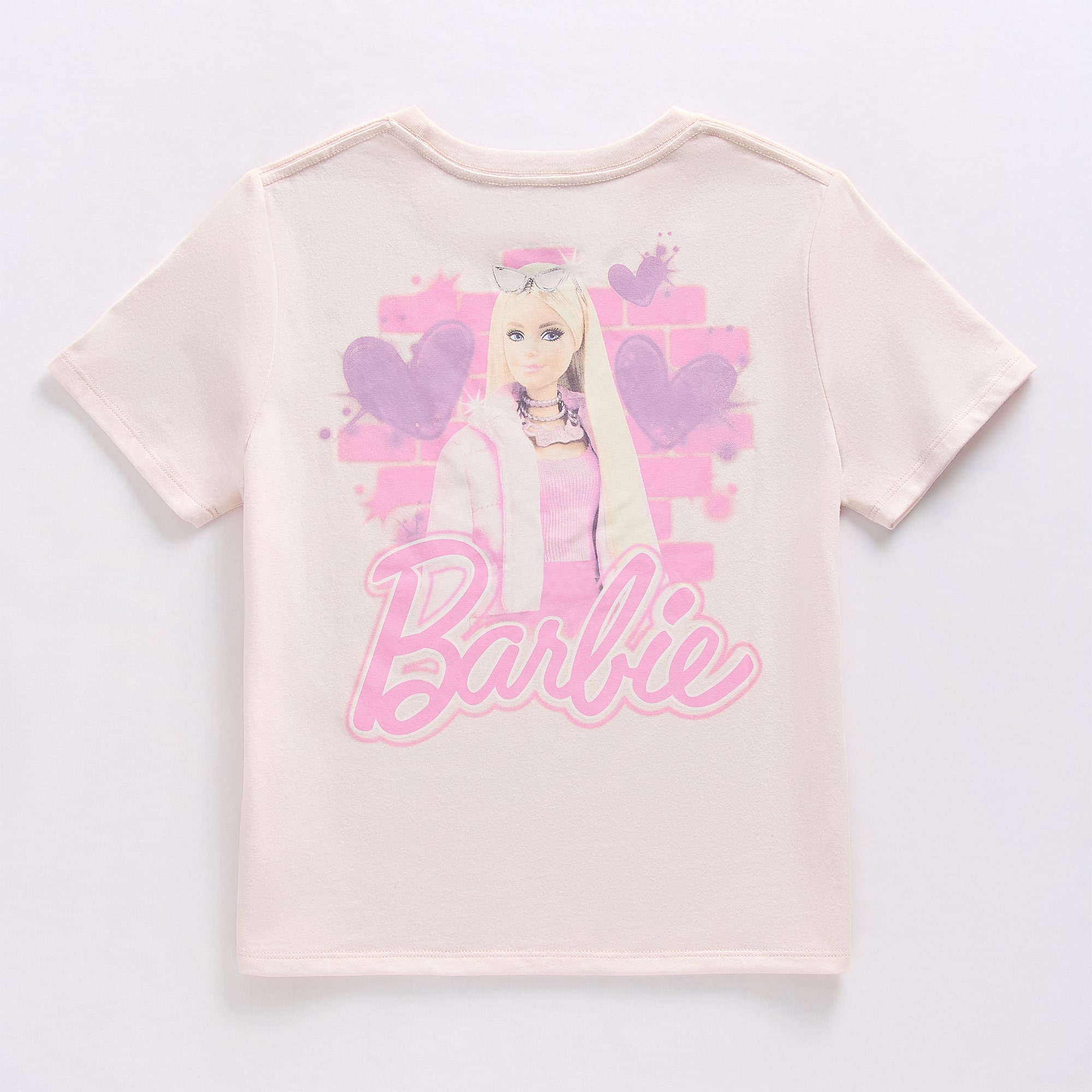 Little & Big Kid Girls Crew Neck Short Sleeve Regular Fit Barbie Graphic T-Shirt