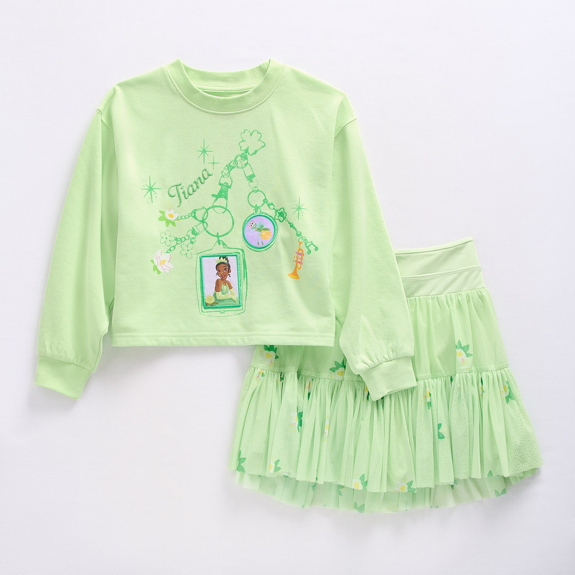 Disney Collection Little & Big Kid Girls 2-pc. Tiana Skort Set