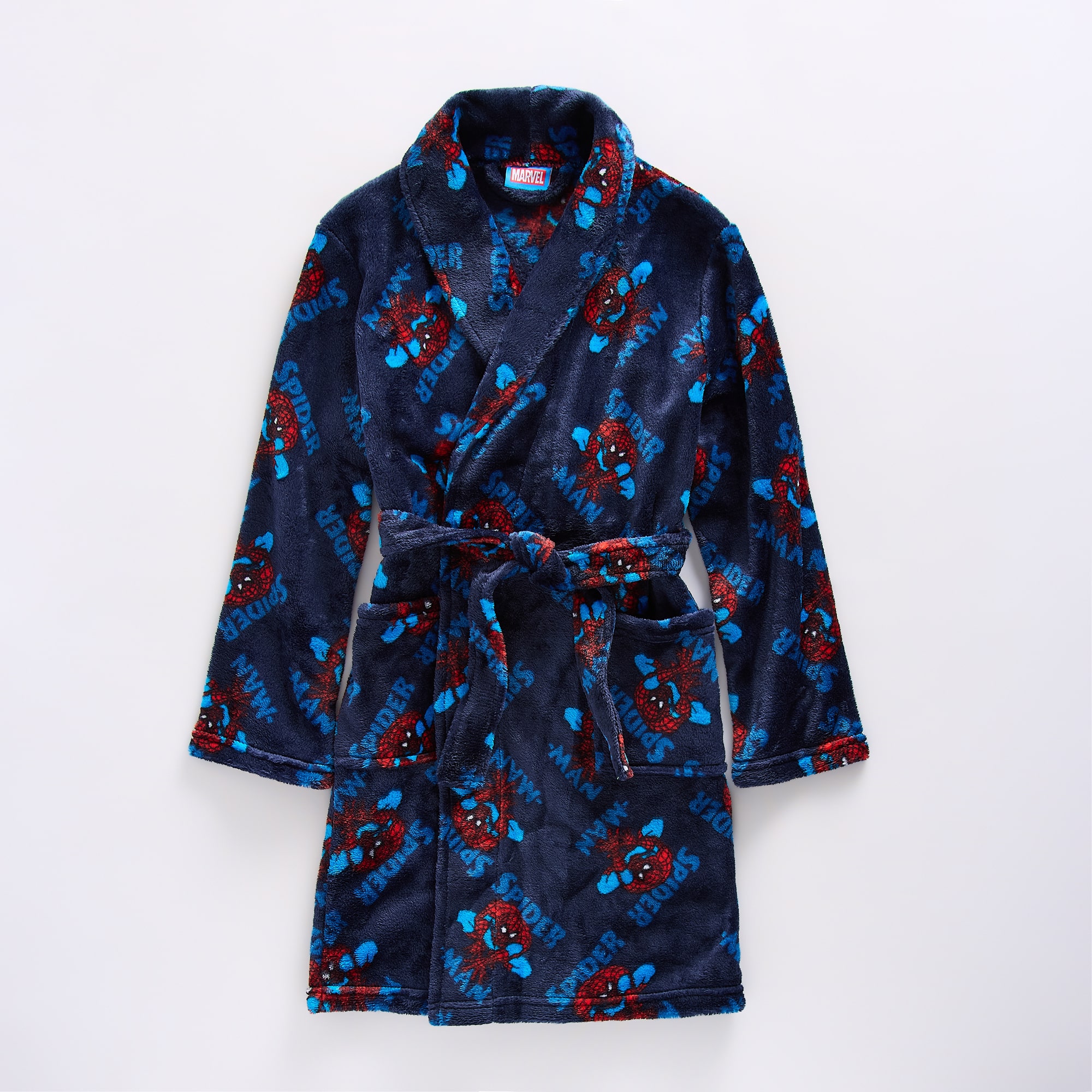 Disney Collection Little & Big Kid Boys Knee Length Marvel Spiderman Long Sleeve Robe
