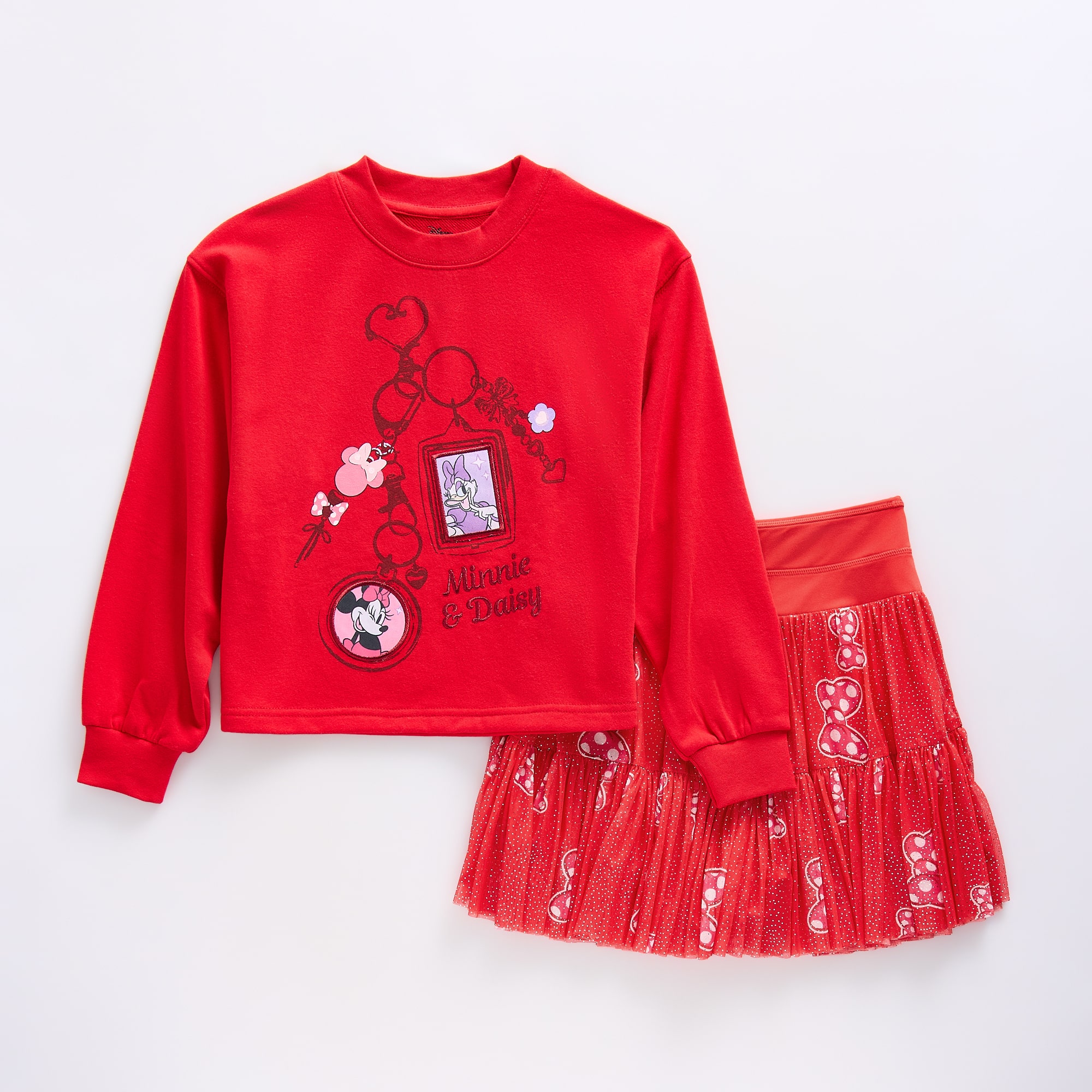 Disney Collection Little & Big Kid Girls 2-pc. Minnie Mouse Skort Set