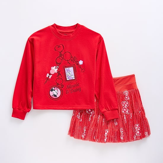 Disney Collection Little & Big Kid Girls 2-pc. Minnie Mouse Skort Set