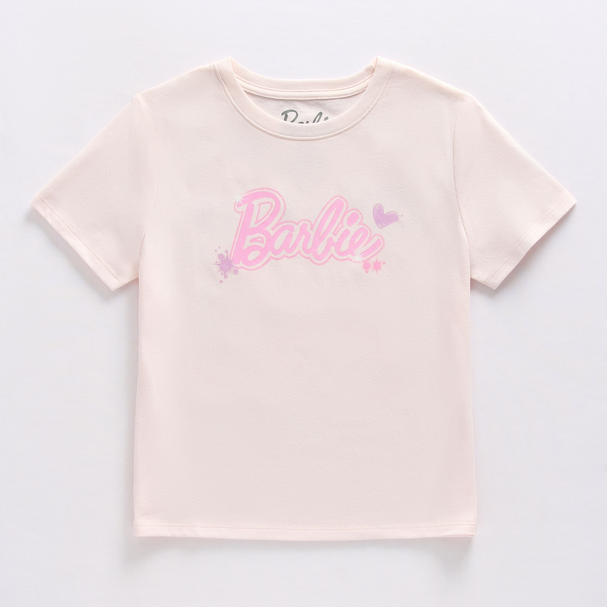 Little & Big Kid Girls Crew Neck Short Sleeve Regular Fit Barbie Graphic T-Shirt