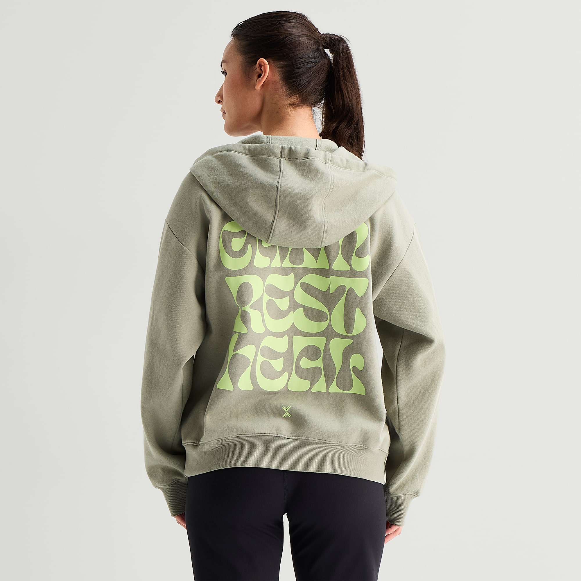 Xersion Graphic Womens Long Sleeve Zipper Active Hoodie
