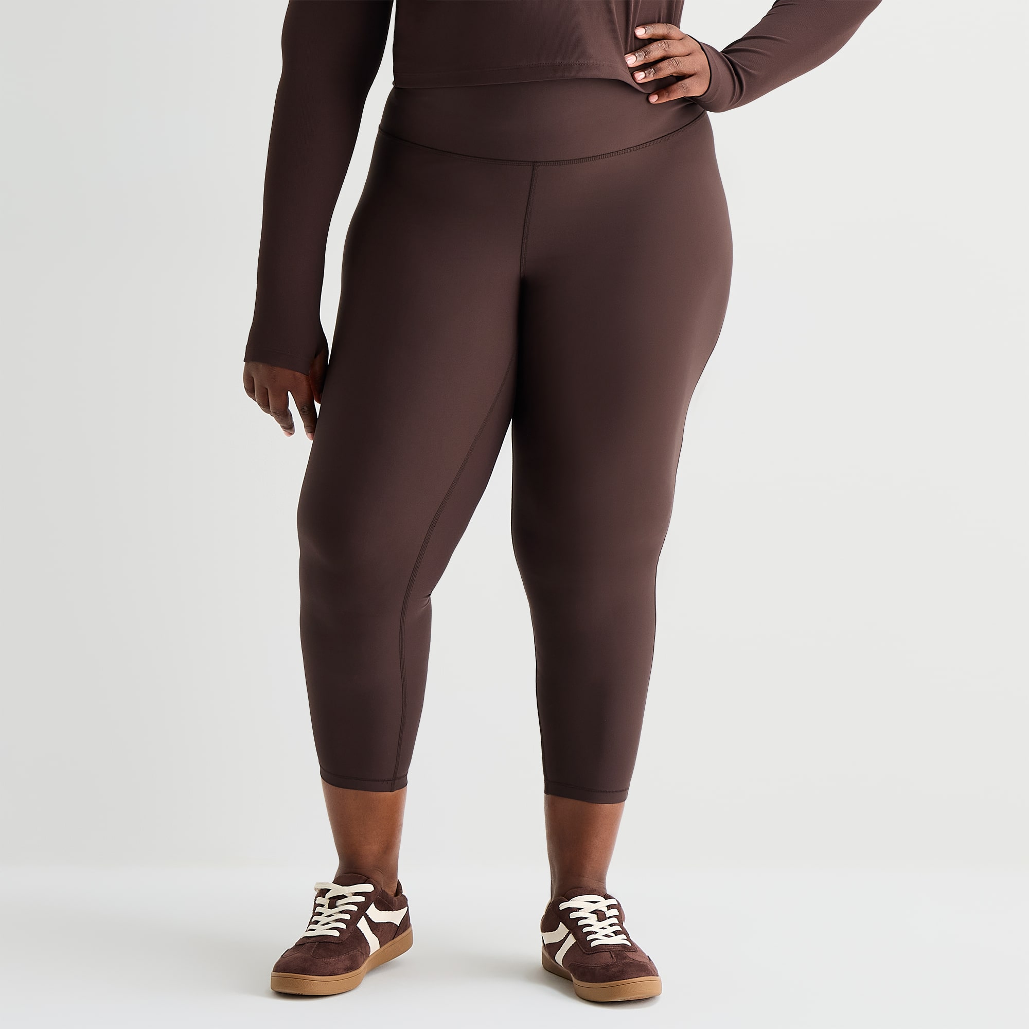 Xersion EverContour+ Womens Quick Dry High Rise 25" Plus 7/8 Ankle Legging