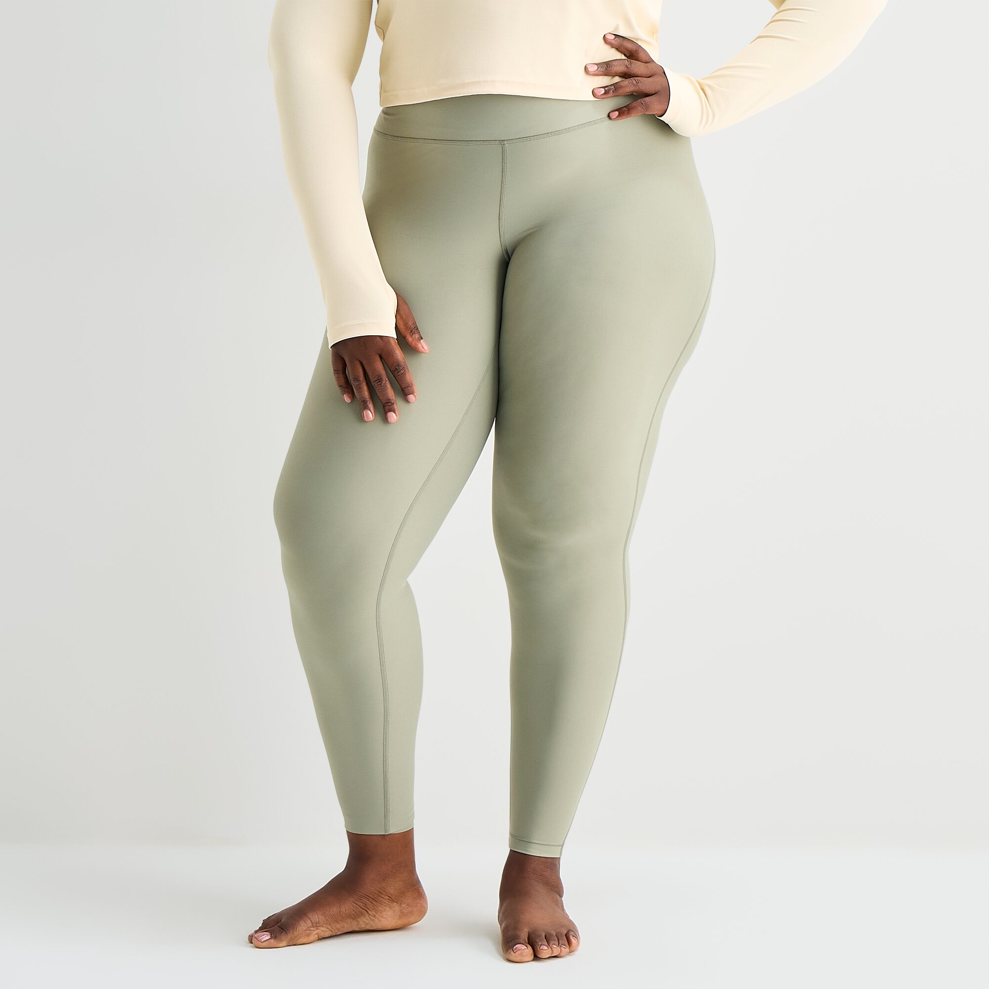Xersion EverContour+ Womens Quick Dry High Rise 28" Active Skinny Plus Full Length Leggings