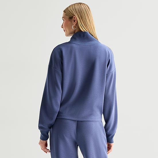 Stylus Womens Mock Neck Long Sleeve Sweatshirt - JCPenney