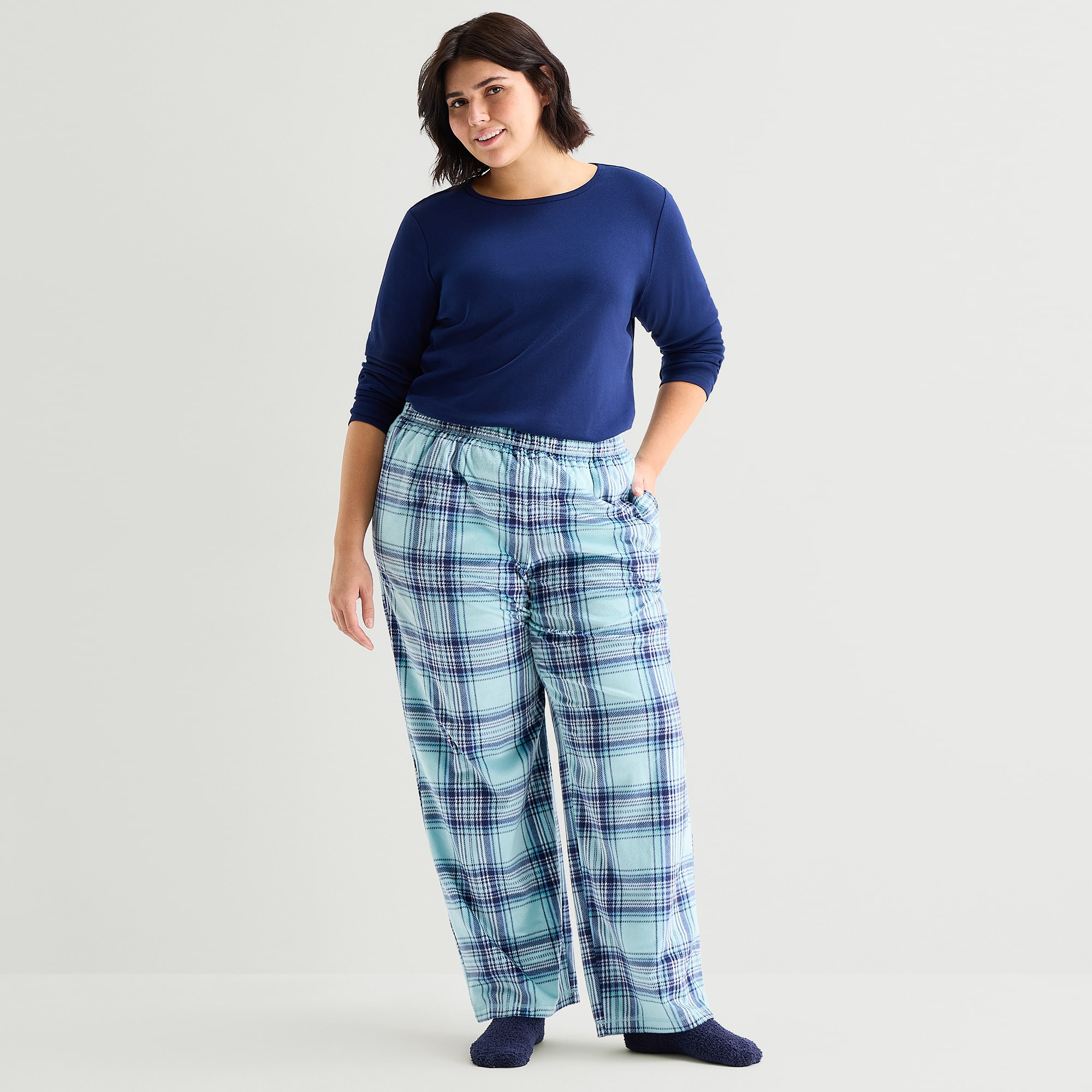 Sleep Chic Womens Fleece 2-pc. Pajama Pants