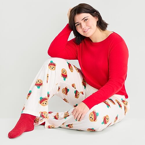 Sleep Chic Womens Fleece 2-pc. Pajama Pants In Green