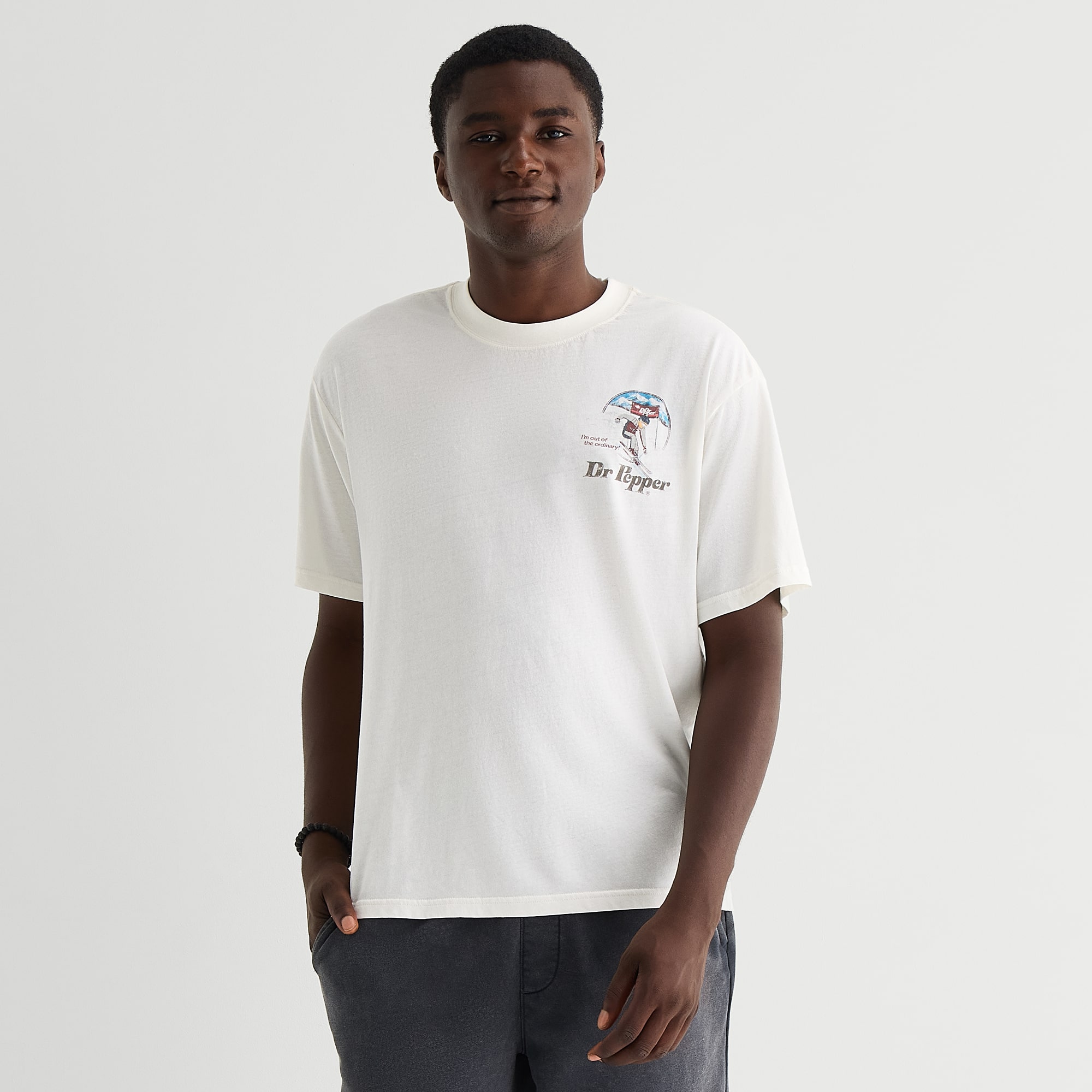 Dr Pepper Mens Crew Neck Short Sleeve Regular Fit Graphic T-Shirt