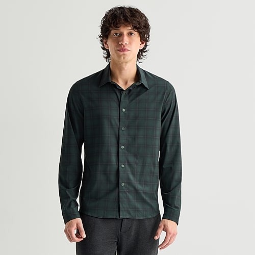 Stylus Mens Long Sleeve Classic Fit Button-down Shirt In Green