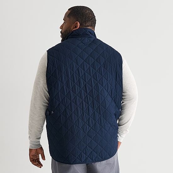 mutual weave Mens Midweight Big and Tall Quilted Vest