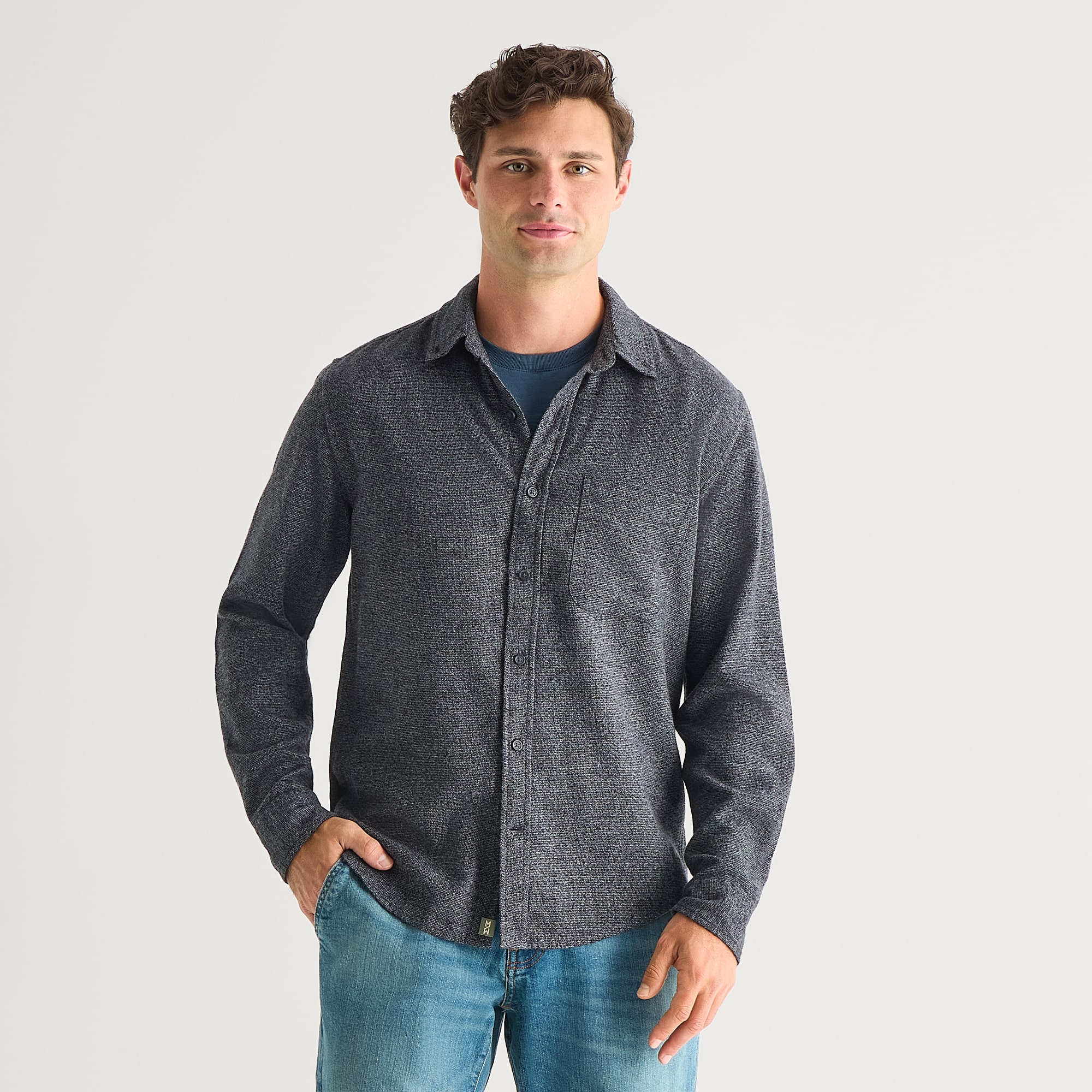 mutual weave Mens Long Sleeve Classic Fit Flannel Shirt