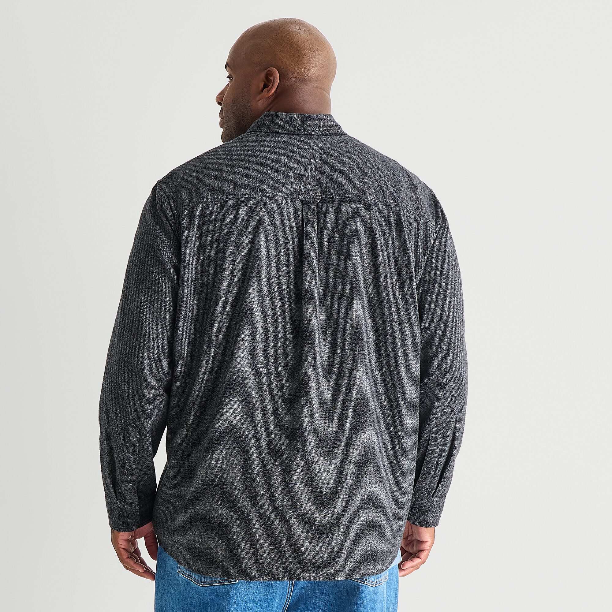 mutual weave Mens Long Sleeve Regular Fit Big and Tall Flannel Shirt