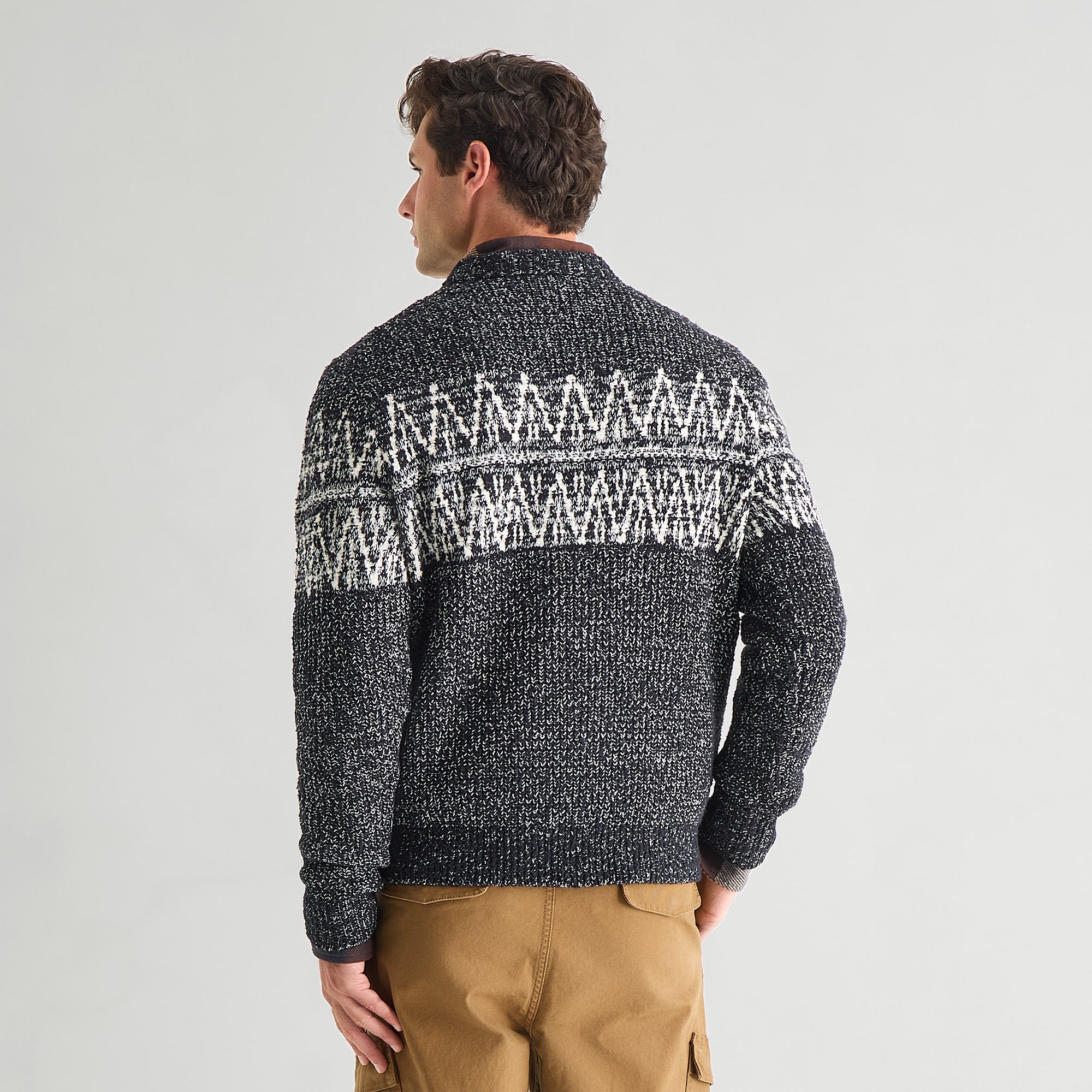 mutual weave Mens Crew Neck Long Sleeve Pullover Sweater
