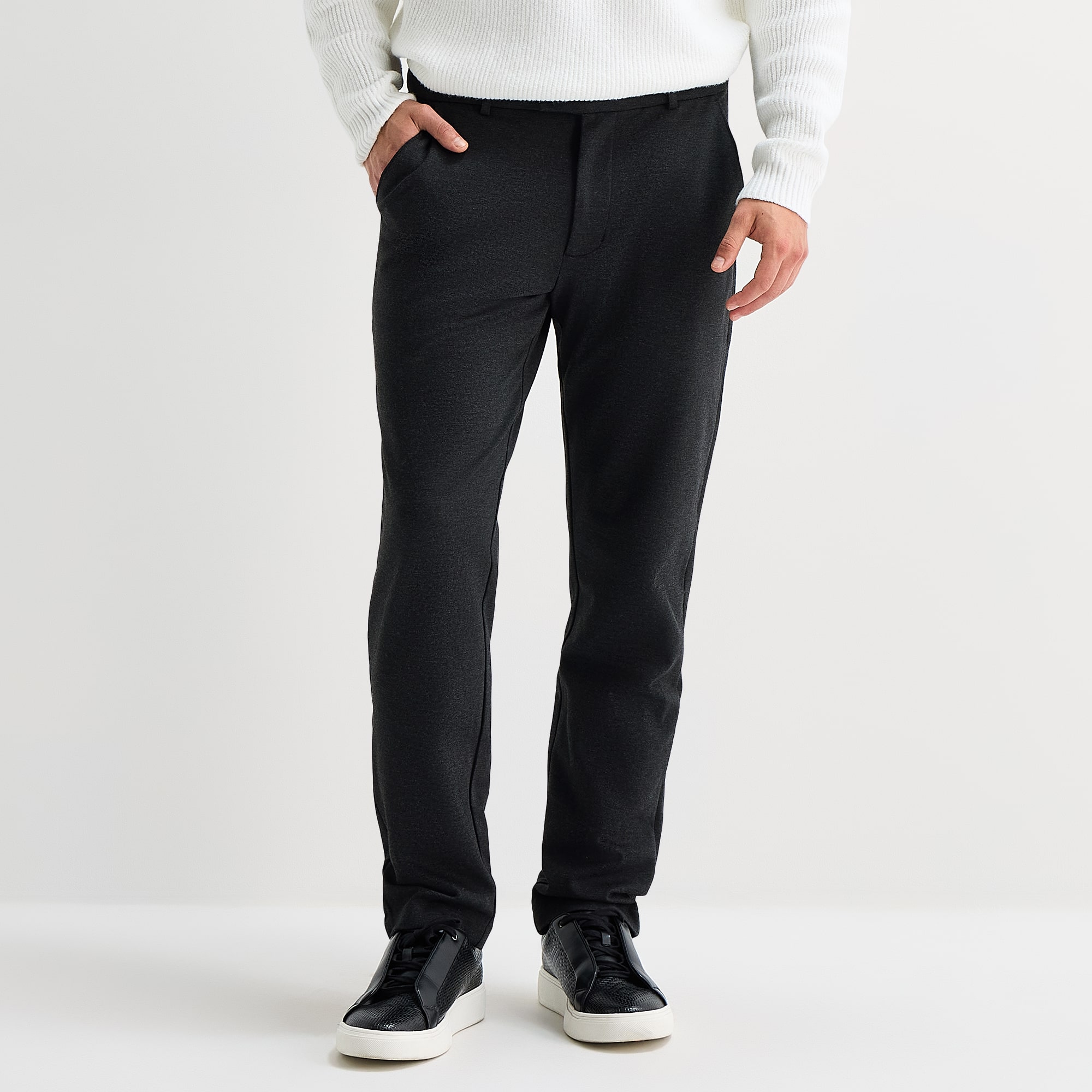 Stylus Mens Regular Fit Flat Front Pant