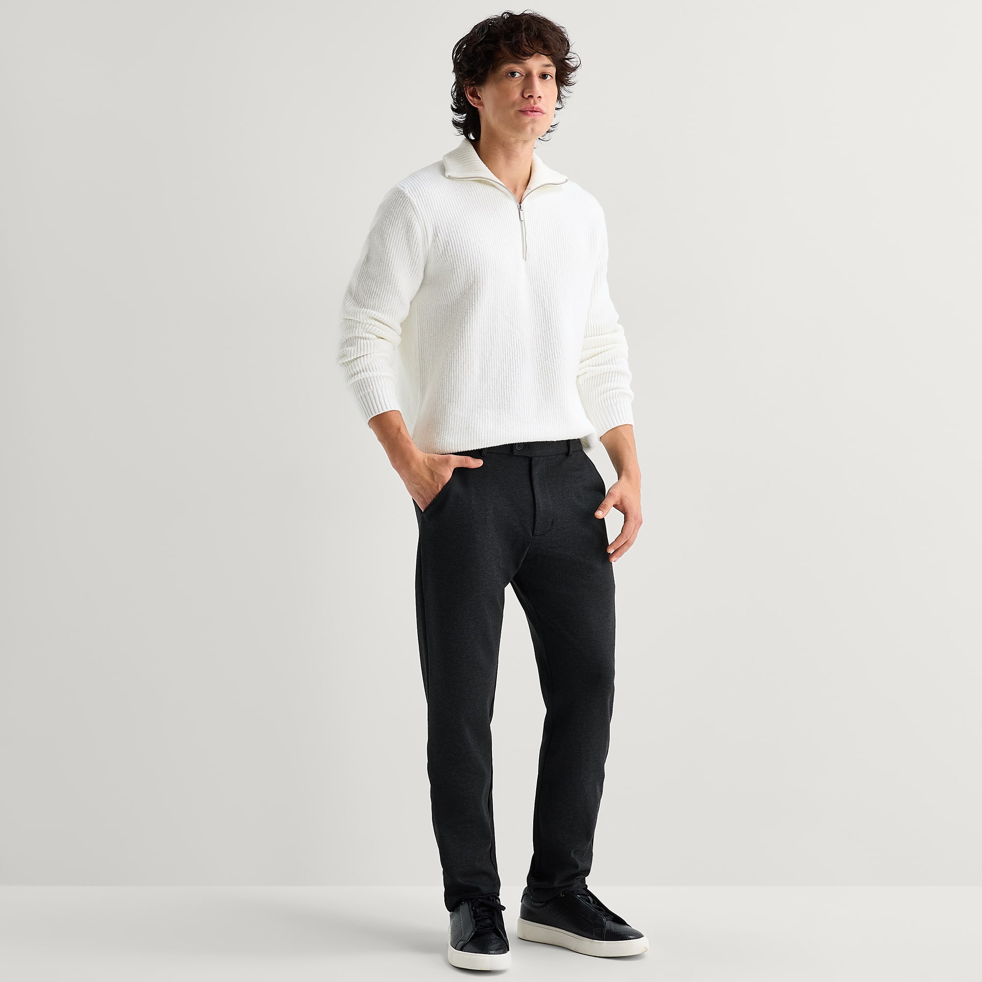 Stylus Mens Regular Fit Flat Front Pant