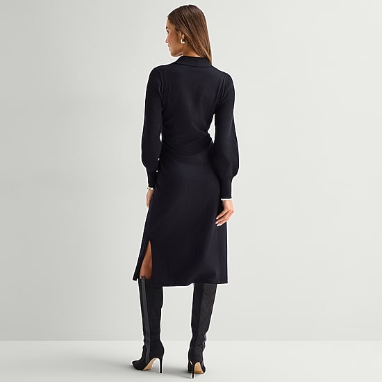 Maia Womens Long Sleeve Sweater Dress