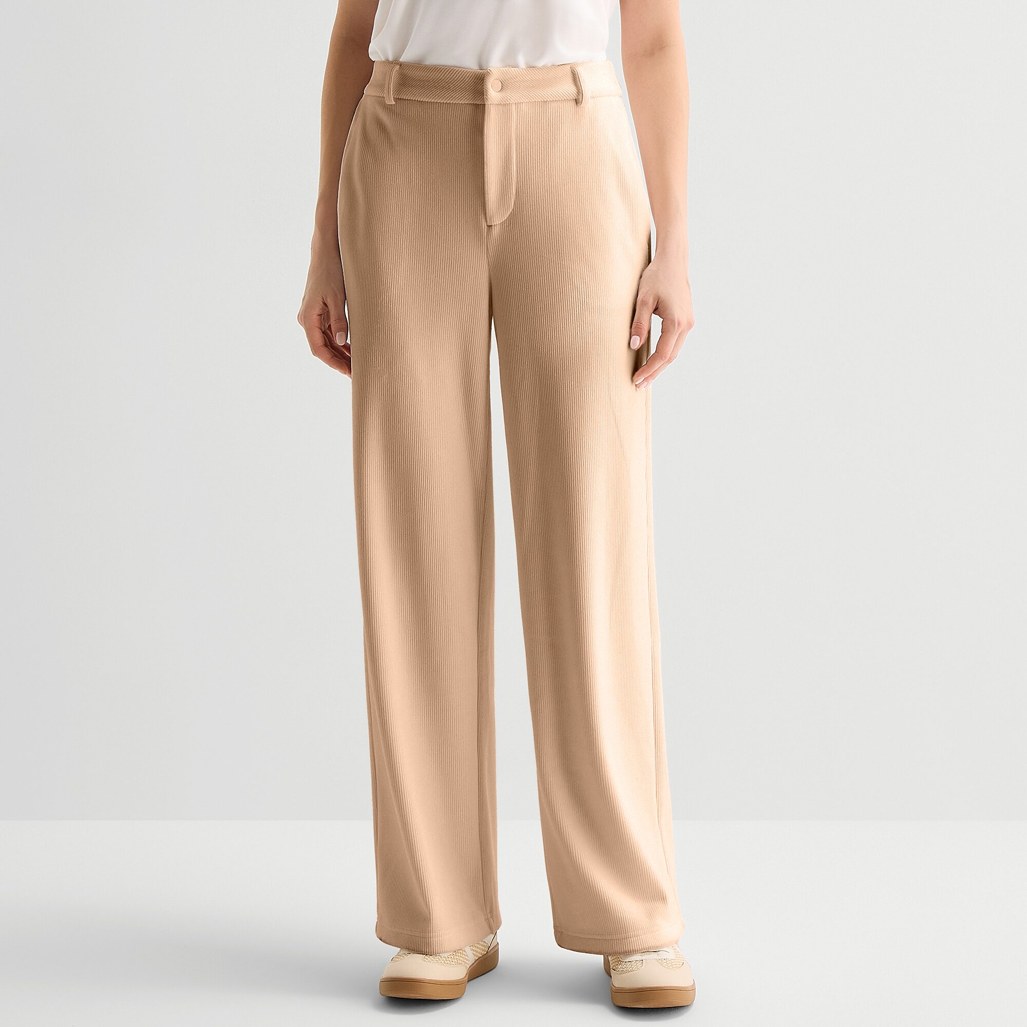 Stylus Womens Wide Leg High Rise Trouser