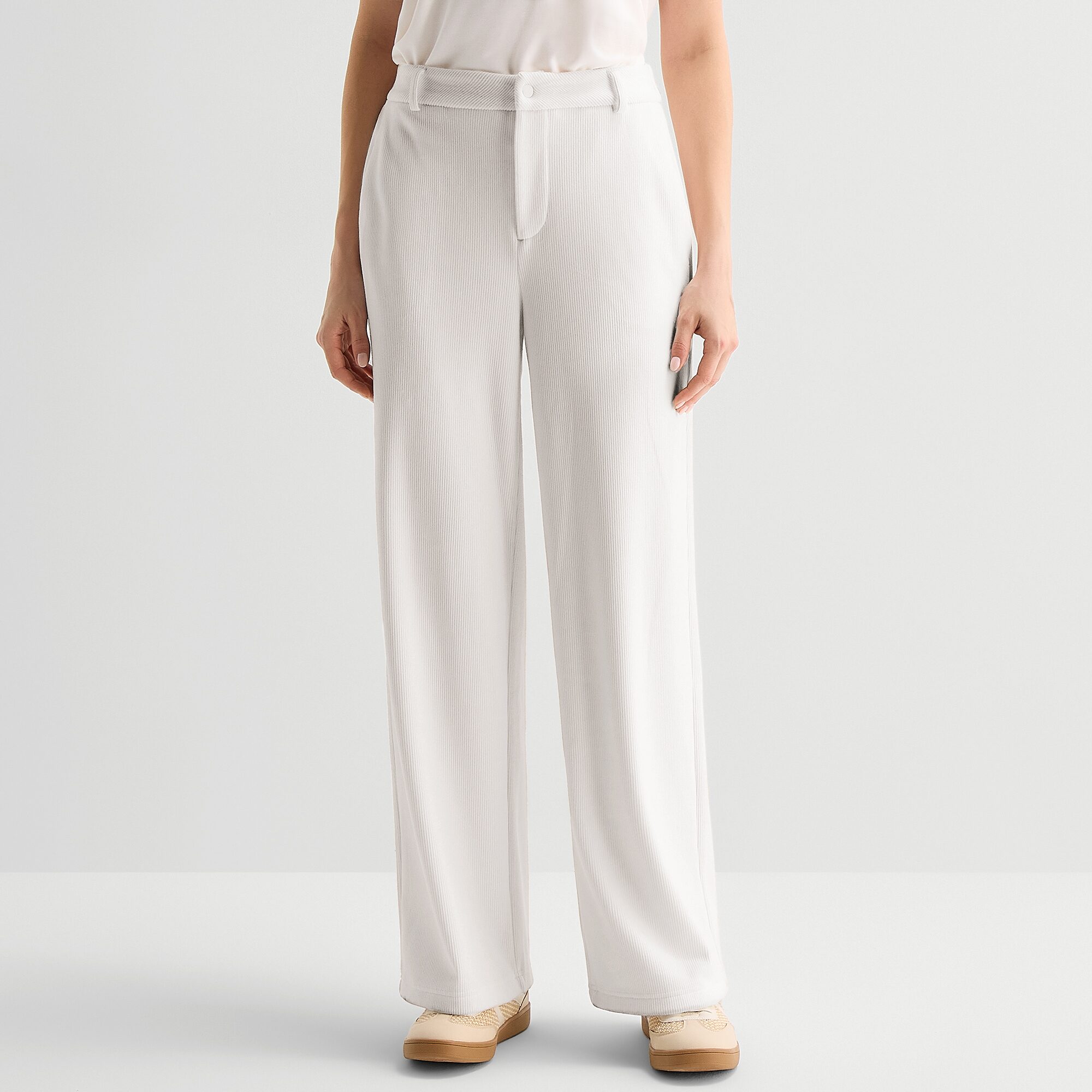 Stylus Womens Wide Leg High Rise Trouser