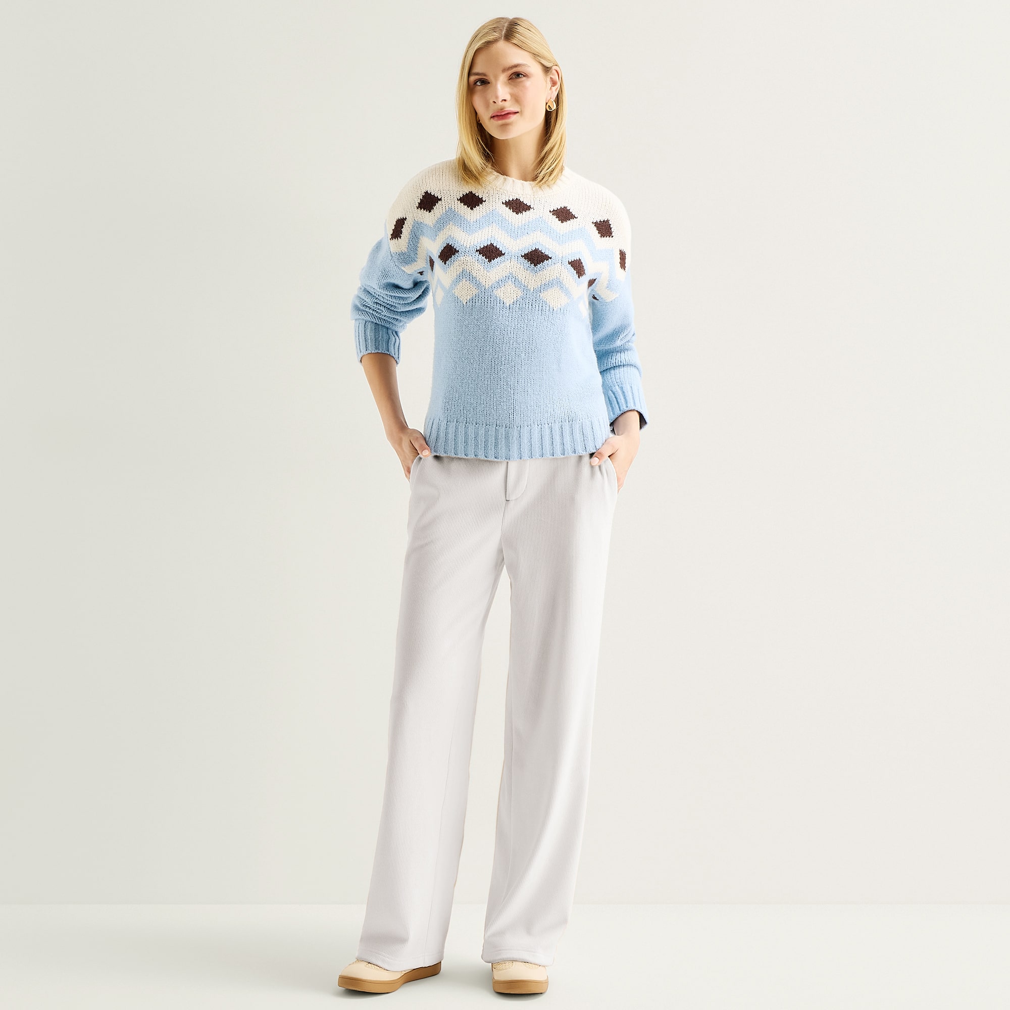 Stylus Womens Wide Leg High Rise Trouser