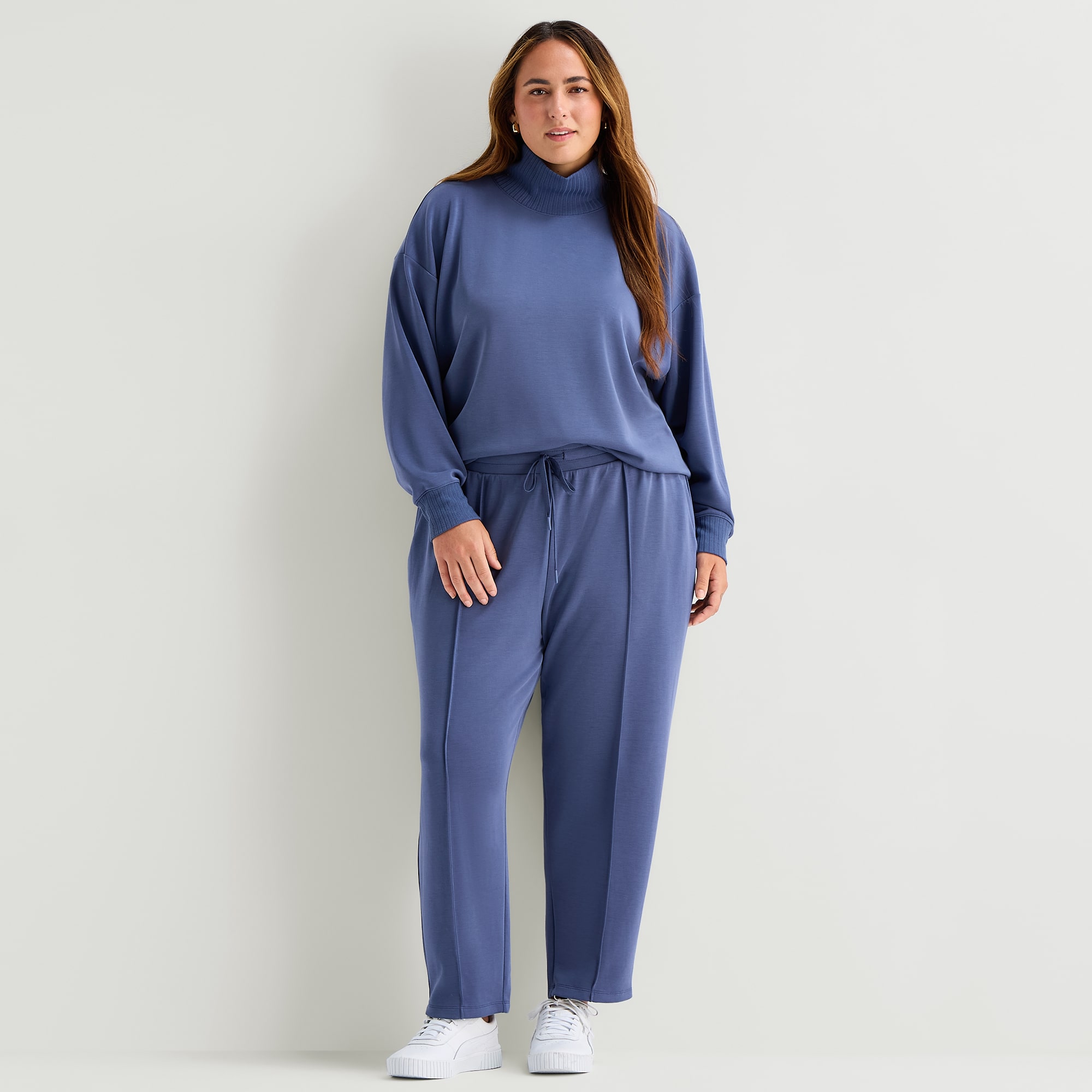 Stylus Womens Plus Tapered High Rise Jogger Pant