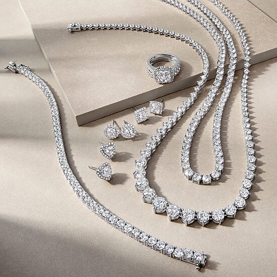 DiamonArt® 11.34 CT. T.W. Cubic Zirconia Sterling Silver Bracelet